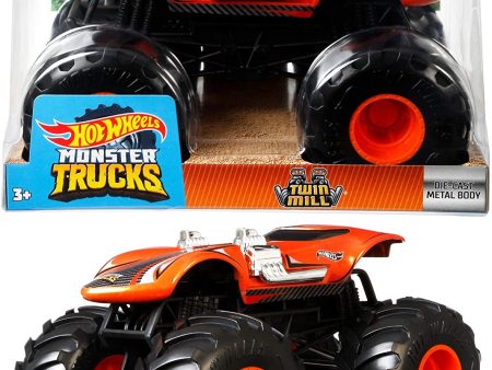 Hot Wheels Monster Truck 1:24 Scale Twin Mill Vehicle with Giant Wheels Online Sale