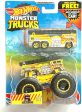 Hot Wheels Monster Trucks 5 Alarm Yellow with Free fire Truck Car Fashion