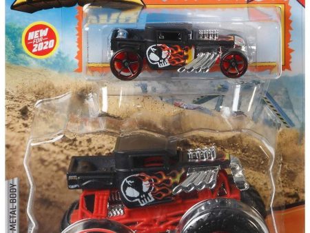 Hot Wheels Monster Trucks 1:64 Scale Bone Shaker, Includes Hot Wheels Die Cast Car Online now