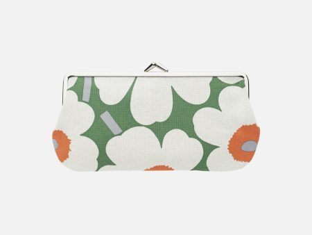 Silmälasikukkaro Marimekko Mini Unikko, vihreä-oranssi For Discount