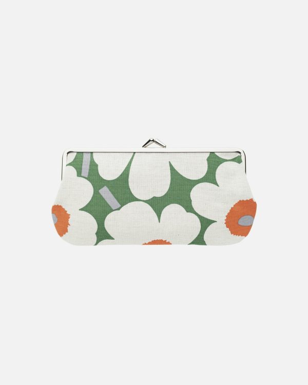 Silmälasikukkaro Marimekko Mini Unikko, vihreä-oranssi For Discount